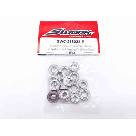 SWORKz Electric Competition Ball Bearing Kit (Metal Case)(Set)(18PC) SWC218022E