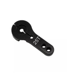 ALU CLAMPING SERVO HORN BLACK (25T - 24mm) - RC PARTS