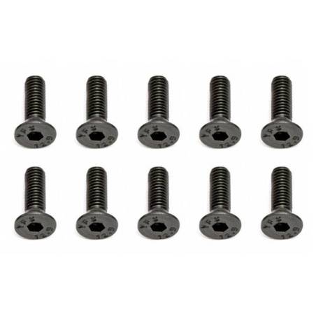 M3 X 10 FLAT HEAD HEX SCREW (10) - ASSOCIATED