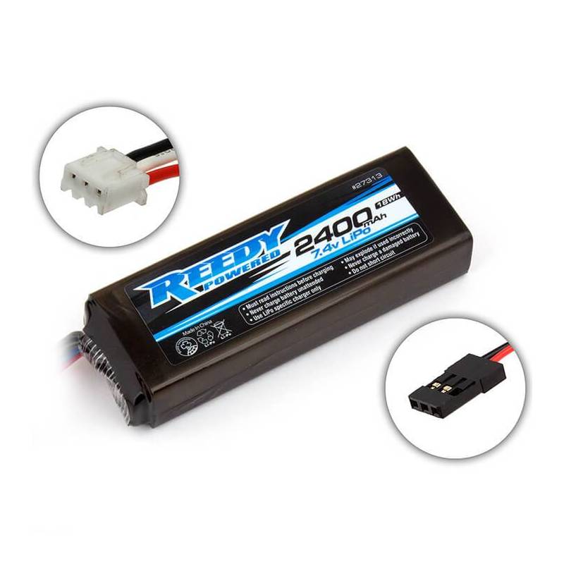 LIPO PRO TX/RX 2400MAH 7.4V FLAT - REEDY LIPO PRO TX/RX 2400MAH 7.4V FLAT - REEDY