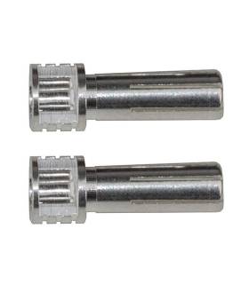 GRIP BULLET CONNECTORS SILVER 5mm x 14mm (2) - REEDY