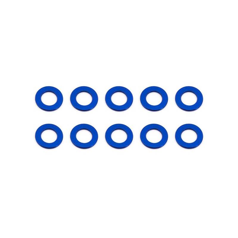 BALLSTUD WASHERS 5.5 x 0.5mm BLUE ALU x10 - ASSOCIATED BALLSTUD WASHERS 5.5 x 0.5mm BLUE ALU x10 - ASSOCIATED