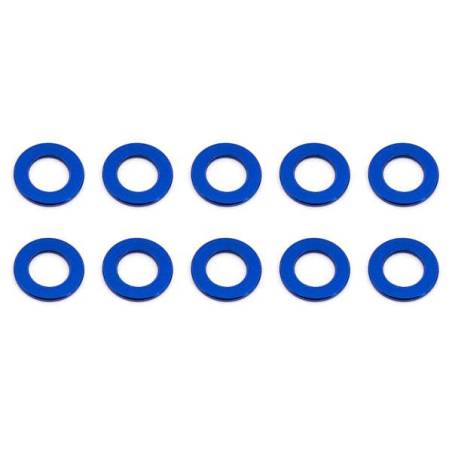 BALLSTUD WASHERS 5.5 x 0.5mm BLUE ALU x10 - ASSOCIATED