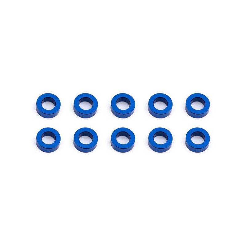 BALLSTUD WASHERS 5.5 x 2.0mm BLUE ALU x10 - ASSOCIATED BALLSTUD WASHERS 5.5 x 2.0mm BLUE ALU x10 - ASSOCIATED