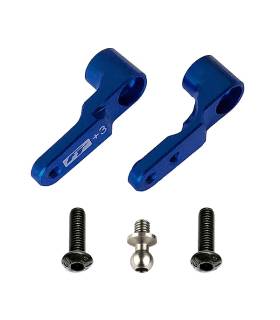 B6.3 FT STEERING BELLCRANK +3MM BLUE - ASSOCIATED - AS91914