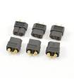 XT-60 BLACK FEMALE CONNECTORS (6PC) - CENTRO