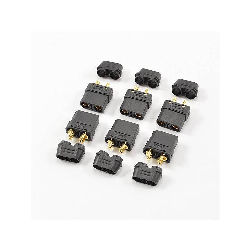 XT-90 BLACK FEMALE CONNECTORS (6PC) - CENTRO - C0356 XT-90 BLACK FEMALE CONNECTORS (6PC) - CENTRO - C0356