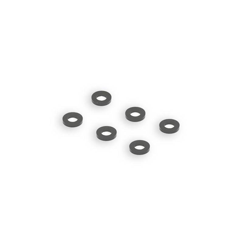 BLACK M3 FLAT WASHER 5.75mm x 1.0mm (6) - CENTRO - C0635-2 BLACK M3 FLAT WASHER 5.75mm x 1.0mm (6) - CENTRO - C0635-2
