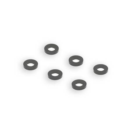 BLACK M3 FLAT WASHER 5.75mm x 1.0mm (6) - CENTRO - C0635-2