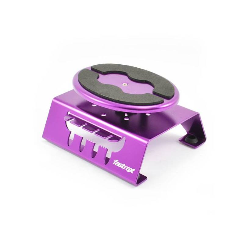 PURPLE ALUM LOCKING ROTATING CAR STAND w/MAGNET - FASTRAX - FAST407P