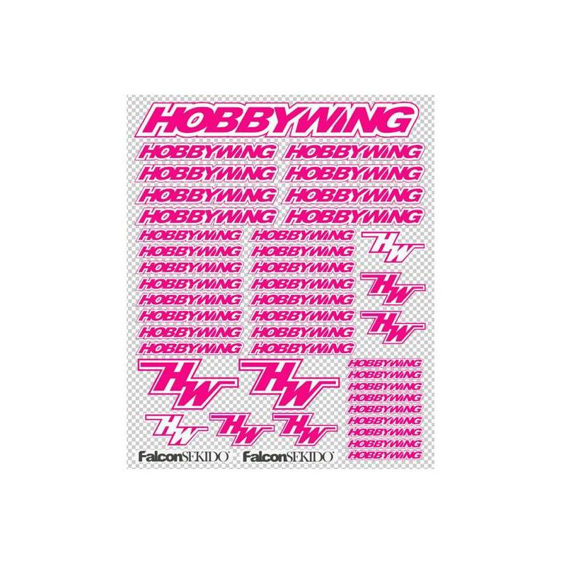 PINK/WHITE DECAL SHEET - HOBBYWING - D0001P/W PINK/WHITE DECAL SHEET - HOBBYWING - D0001P/W