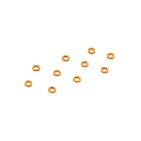 ALU SHIM 3x5x1.0MM - ORANGE (10) - 303141-O - XRAY