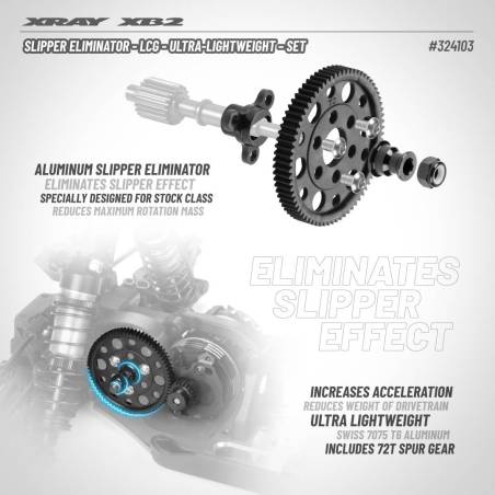 SLIPPER ELIMINATOR - LCG - ULTRA-LIGHTWEIGHT - SET  - XRAY - 324103