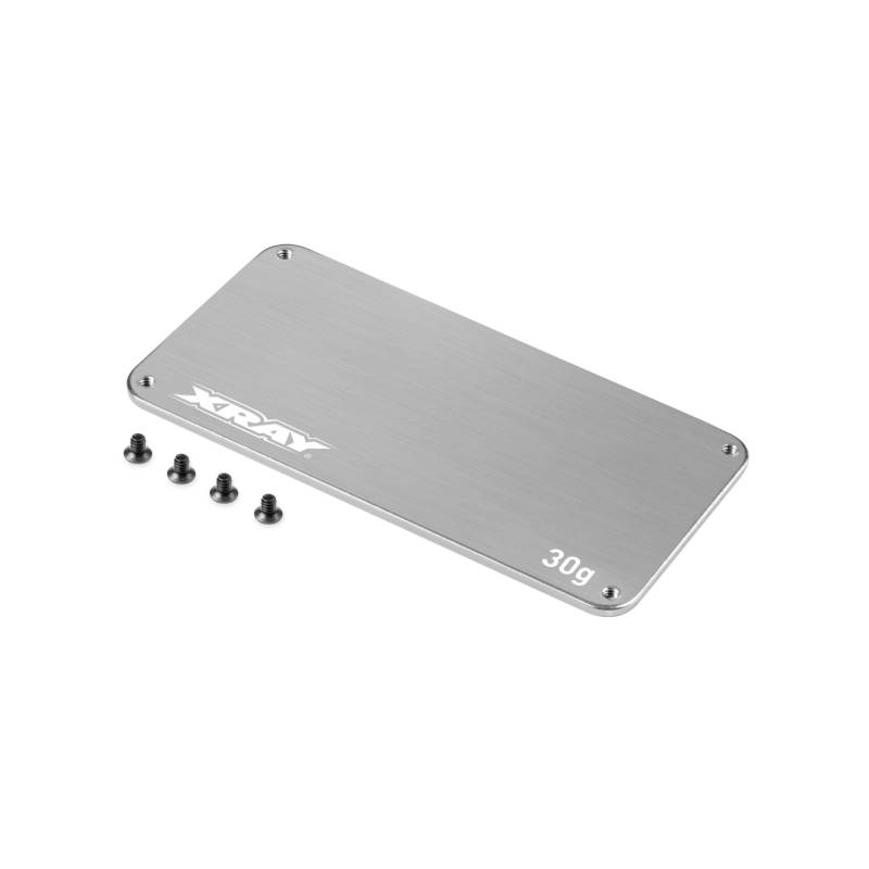 STEEL WEIGHT FOR ELECTRONICS 1-PIECE CHASSIS 30g - XRAY - 326152 STEEL WEIGHT FOR ELECTRONICS 1-PIECE CHASSIS 30g - XRAY - 326152