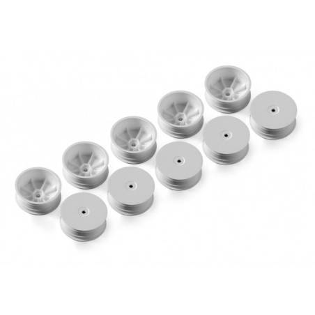 2WD FRONT WHEEL WITH 12MM HEX - WHITE - HARD (10) - XRAY - 329900-H