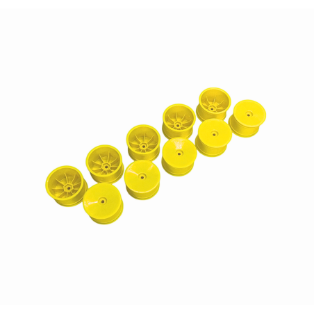 2WD/4WD REAR WHEEL 12MM HEX - YELLOW - HARD (10) - XRAY - 329901-Y
