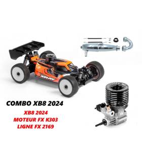 Kit Xray XB8'24 + Engine FX K303 + Pipe Efra 2169 - XRAY