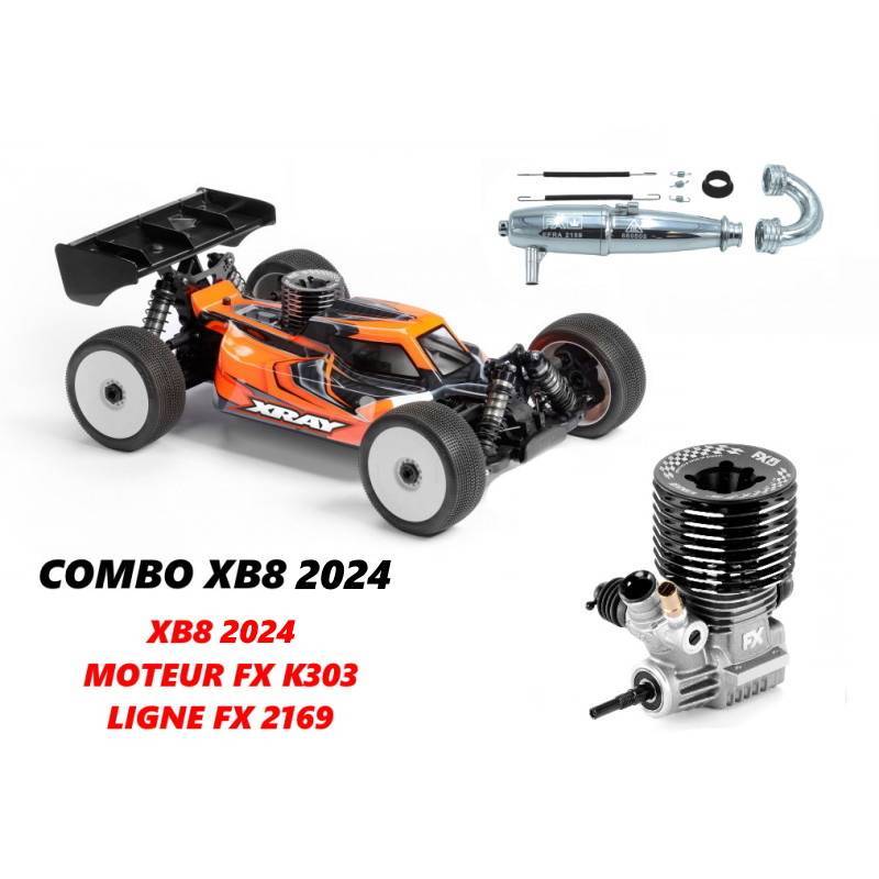 Kit Xray XB8'24 + Engine FX K303 + Pipe Efra 2169 - XRAY - 350019-C1 Kit Xray XB8'24 + Engine FX K303 + Pipe Efra 2169 - XRAY - 350019-C1