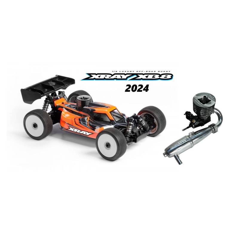 Kit Xray XB8'24 + Engine Corsatec CTN7 + Pipe 2180 - XRAY - 350019-C3 Kit Xray XB8'24 + Engine Corsatec CTN7 + Pipe 2180 - XRAY - 350019-C3