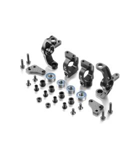 ALU STEERING BLOCKS & 7° C-HUBS - SET - XRAY