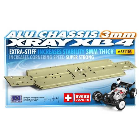 ALU CHASSIS - SWISS 7075 T6 (3MM) - 361103 - XRAY