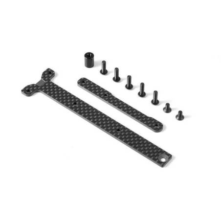 GRAPHITE CHASSIS BRACE UPPER DECK - SHORT PACK (2) - 361168 - XRAY