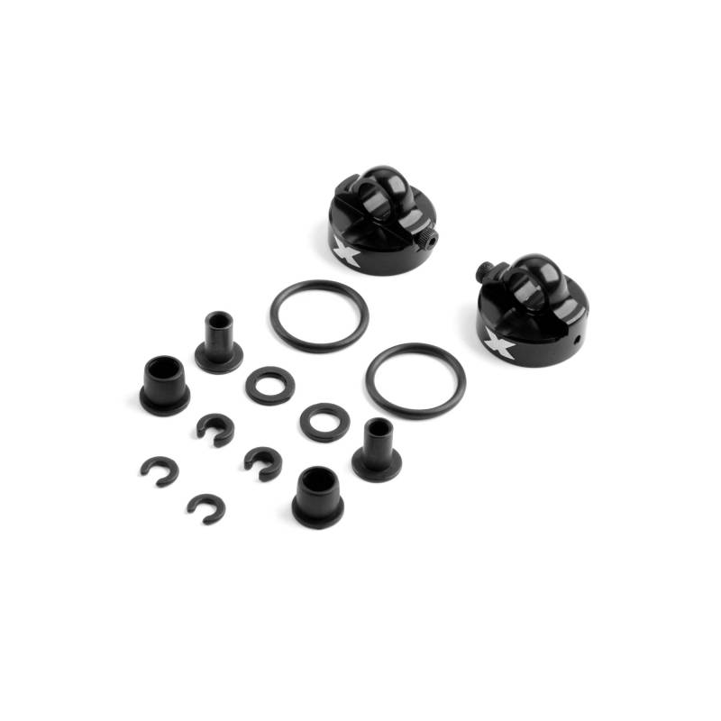 ALU SHOCK CAP-NUT WITH VENT HOLE - BIG BORE (2) - XRAY