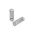 REAR BIG BORE CONICAL SPRING-SET L57.5MM - 1 DOT (2) - XRAY - 368481