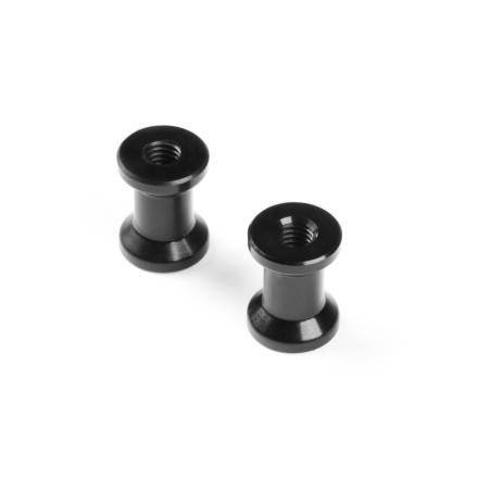 ALU REAR BRACE MOUNT 9MM - BLACK (2) - XRAY - 373076