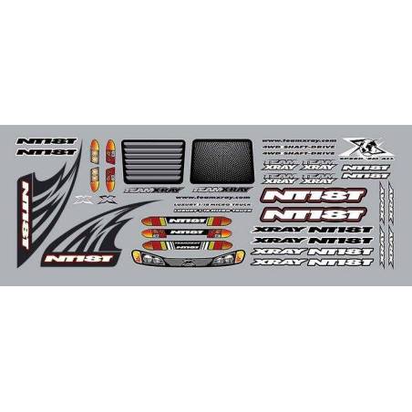 XRAY NT18T STICKER FOR BODY - WHITE - XRAY