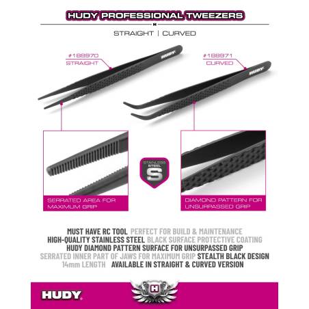 PINZAS PROFESIONALES HUDY CURVAS - HUDY