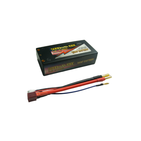 Lipo battery 7.4V 100C 5000mah 2S Shorty PK4 - VANT
