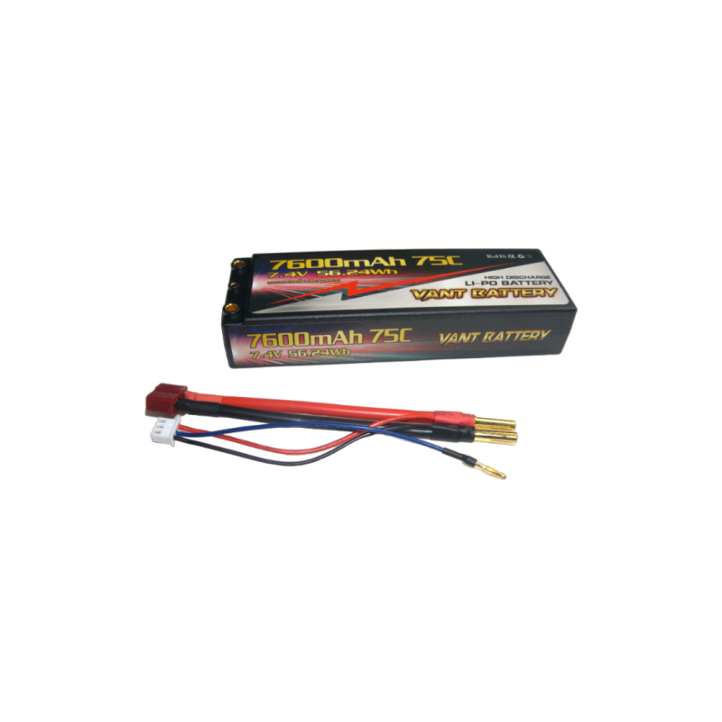 Lipo battery 7.4V 75C 7600mah 2S Stick PK4 - VANT - V0206 Lipo battery 7.4V 75C 7600mah 2S Stick PK4 - VANT - V0206