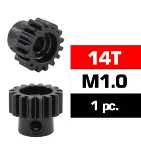 HSS STEEL M1.0 PINION GEAR 14T W/5.0mm BORE - ULTIMATE - UR4310-14