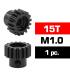 HSS STEEL M1.0 PINION GEAR 15T W/5.0mm BORE - ULTIMATE - UR4310-15