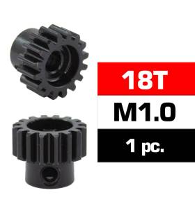 HSS STEEL M1.0 PINION GEAR 18T W/5.0mm BORE - ULTIMATE - UR4310-18