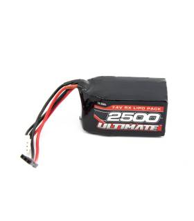 BATERÍA ULTIMATE LiPo RECEPTOR CUADRADA 7.4V. 2500mAh CONEXIÓN JR