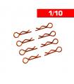 Body Clips 1/10 Orange (x8) - UR6411-G - ULTIMATE 