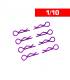 CLIPS CARROCERIA 1/10 L+ R PURPURA (8u.)