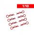 Body Clips 1/10 Red (x8) - UR6411-R - ULTIMATE 