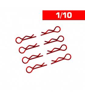 CLIPS CARROCERIA 1/10 L+ R ROJOS (8u.)