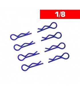 Clips carrosserie 1/8 bleu (x8) - ULTIMATE - UR6412-A