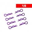 Clips carrosserie 1/8 violet (x8) - ULTIMATE - UR6412-P