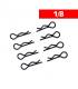 Body Clips 1/8 Black (x8) - UR6412-N - ULTIMATE 