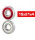 "15x21x4mm ""HS"" HYBRID SEALS BEARING SET (10pcs.) - UR7804 - ULTIMA