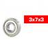 "3x7x3mm ""HS"" METAL SHIELDED BEARING SET (2pcs) - UR7814-2 - ULTIMA