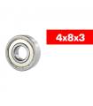 "4x8x3mm ""HS"" METAL SHIELDED BEARING SET (2pcs) - UR7816-2 - ULTIMA