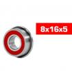 "8x16x5mm FLANGED ""HS"" RUBBER SEALED BEARING SET (2pcs) - UR7841-2 