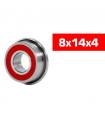 "8x14x4mm FLANGED ""HS"" RUBBER SEALED BEARING SET (2pcs) - UR7843-2 