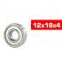 "12x18x4mm ""HS"" METAL SHIELDED BEARING SET (2pcs) - UR7850-2 - ULTI